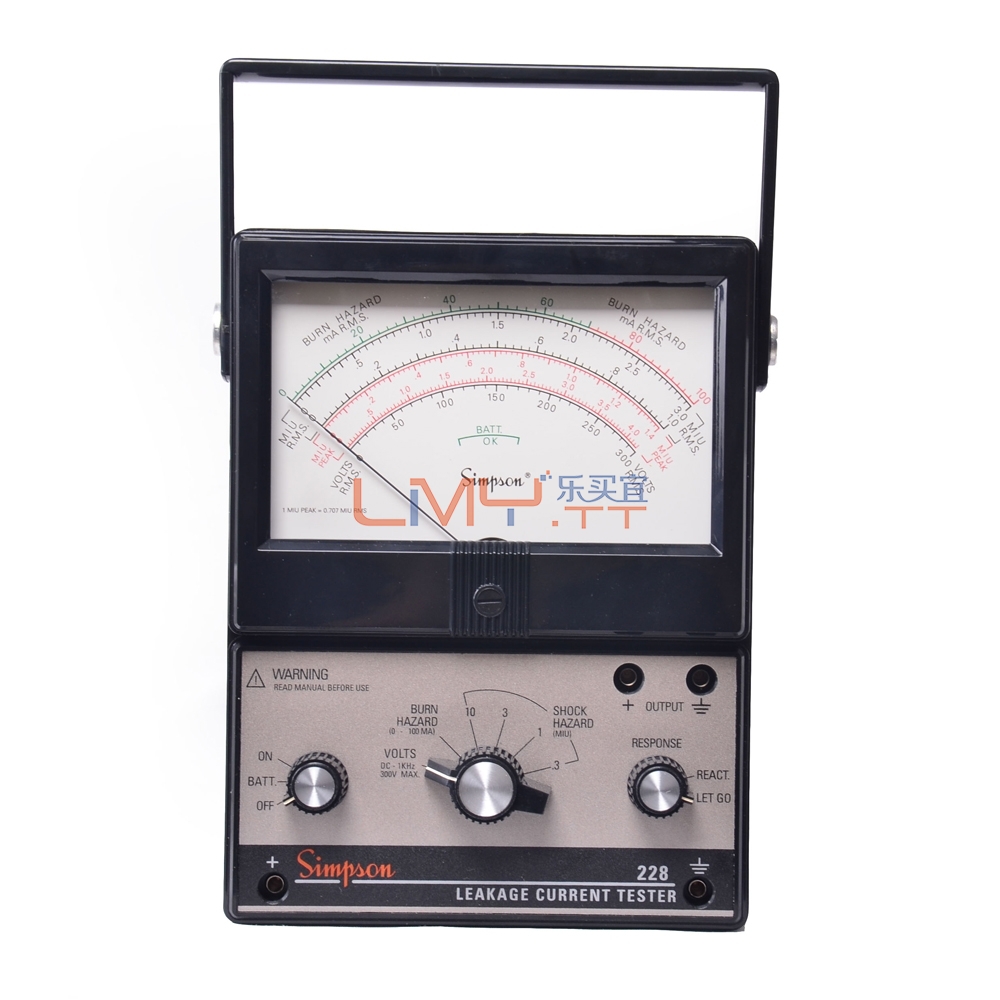 美國Simpson 228泄漏電流表 符合UL標(biāo)準(zhǔn)泄漏電流測試儀
