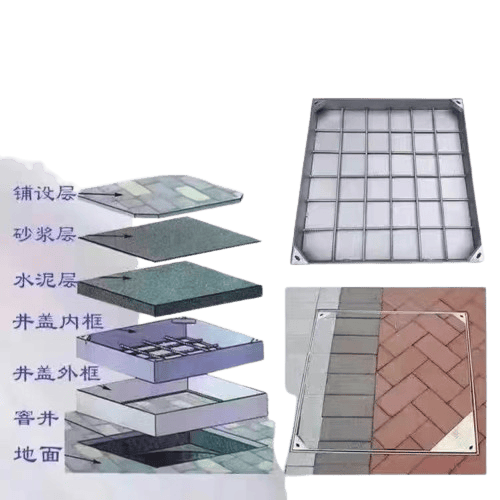 不銹鋼方形井蓋圖片，不銹鋼隱形井蓋圖片，不銹鋼裝飾井蓋圖片