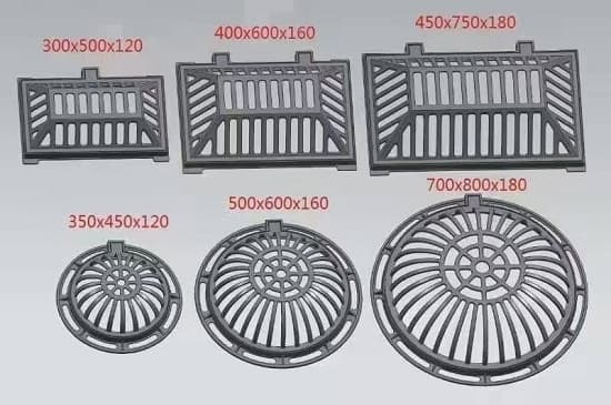 球墨鑄鐵溢流井蓋，鑄鐵溢流井蓋 